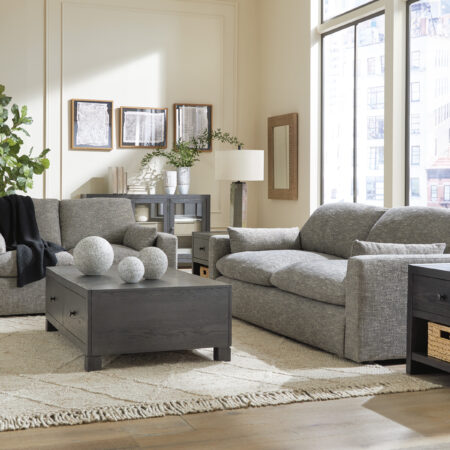 Dramatic Sofa and Loveseat Granite