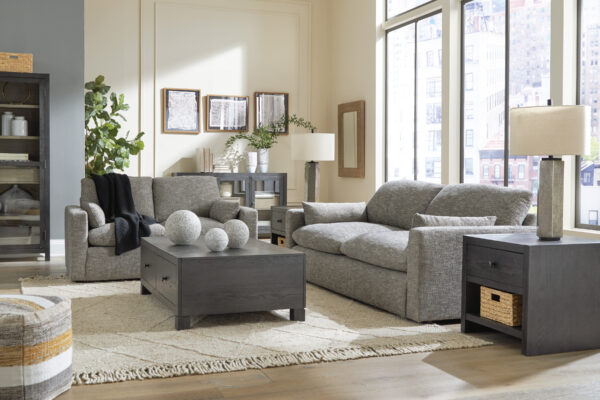 Dramatic Sofa and Loveseat Granite
