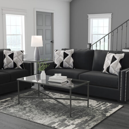 Gleston Sofa and Loveseat Onyx