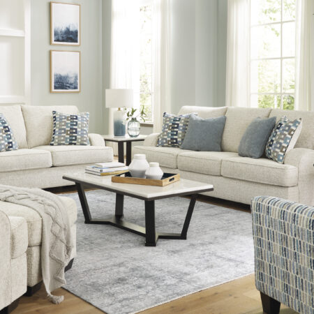 Valerano Sofa and Loveseat Parchment