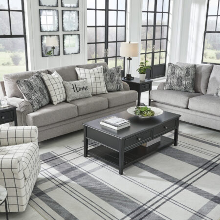 Davinca Sofa and Loveseat Charcoal