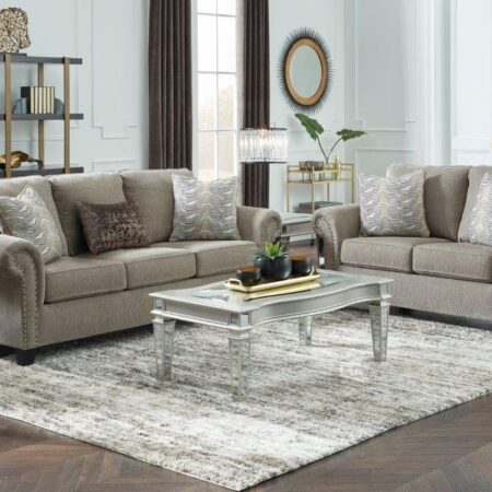 Shesbury Sofa and Loveseat Pewter